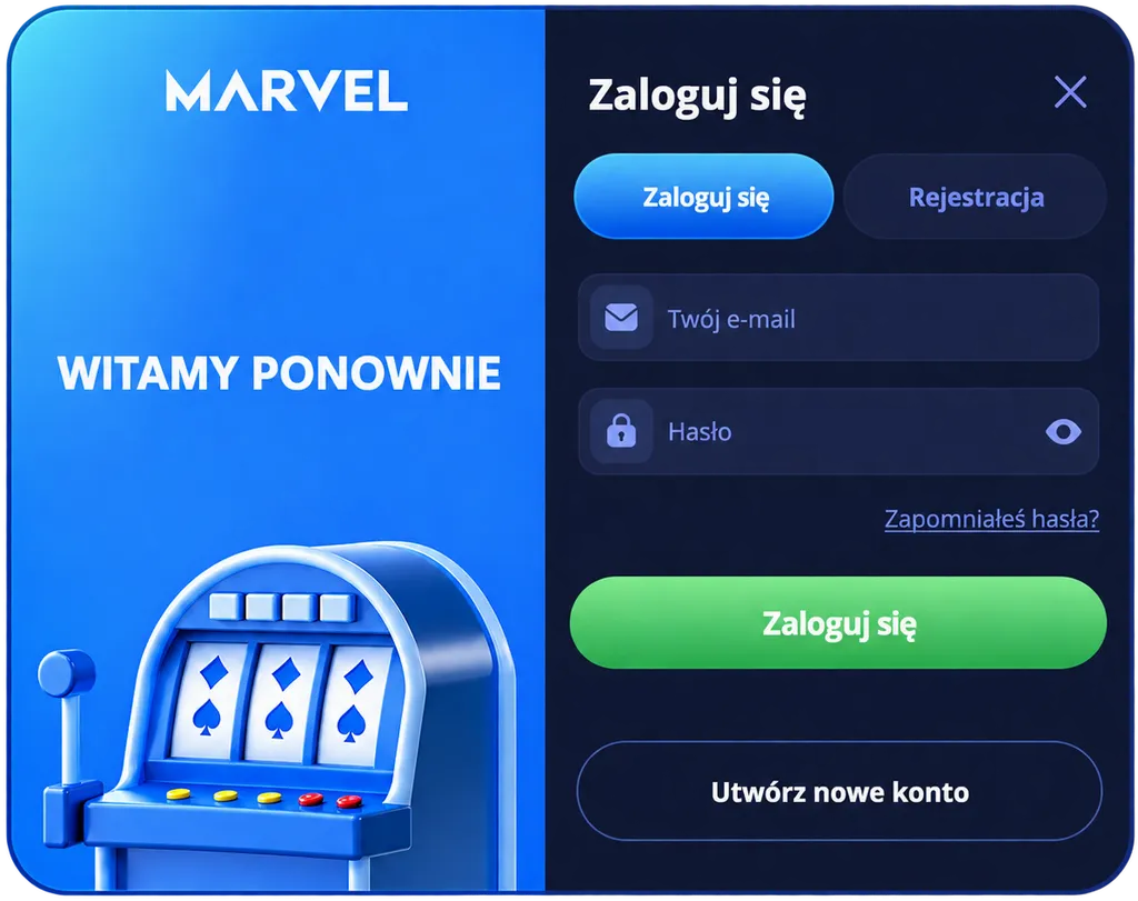 Logowanie do Marvel Casino